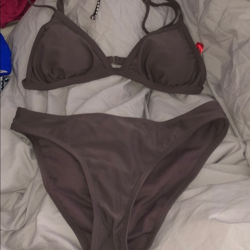 Dark grey bikini set